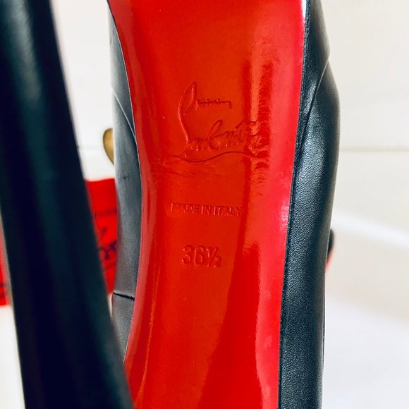 ❌SOLD❌Louboutin LADY PEEP 150 Black Leather Pump - Picture 7 of 8